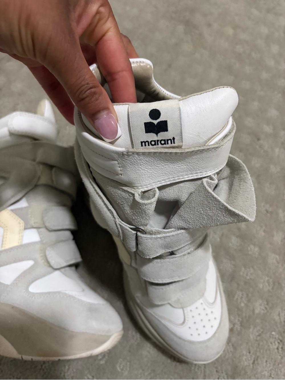 Isabel Marant Balskee high-top leather wedge sneakers White - Picture 2 of 5